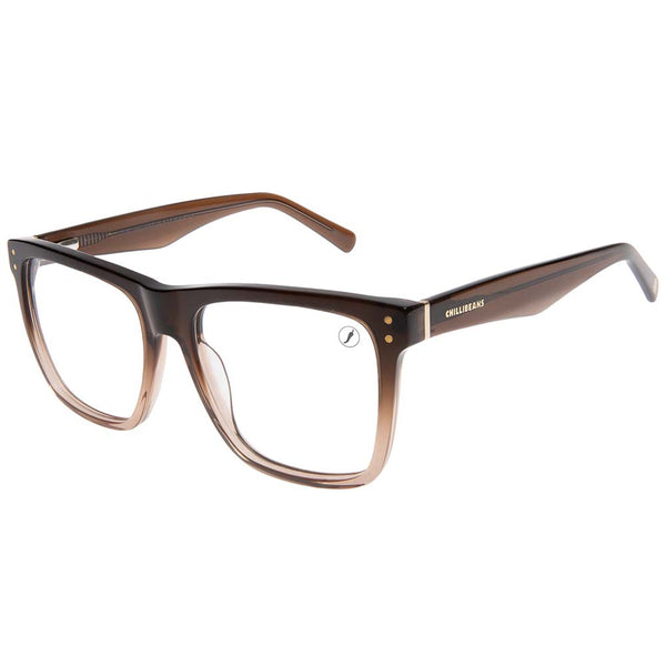 Montura Otica Cuadrado Marrón/Gradiente Marrón Hombre