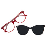 Lentes 2 En 1 Otica Cat Fume/Rojo Espejado