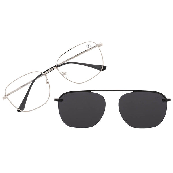 Lentes De Vista Otica Aviador Plata/Plata