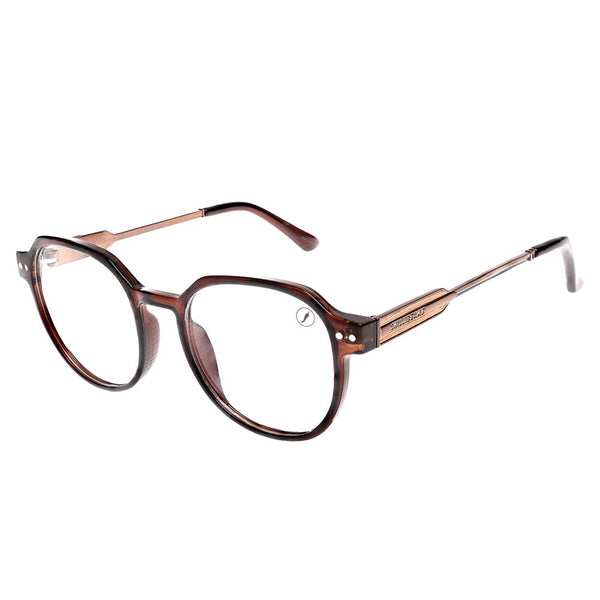 Lentes De Sol New Retro Redondo Marrón/Marrón