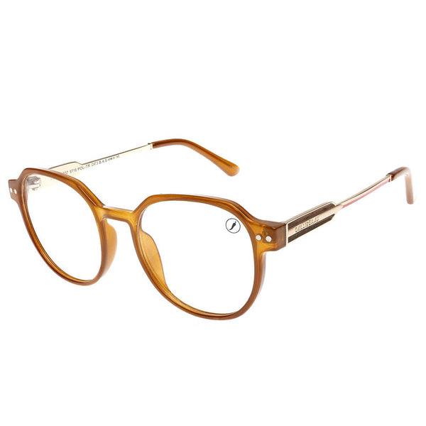 Lentes De Sol New Retro Redondo Gradiente Marrón/Espejado