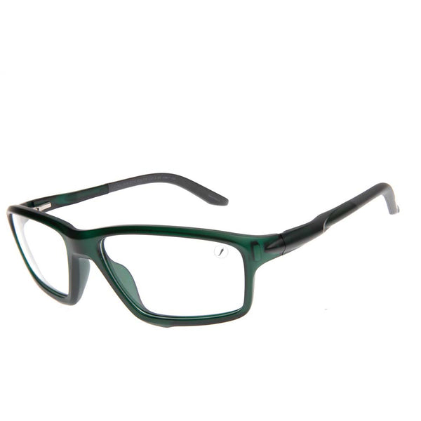 Lentes De Sol 2 En 1 Otica Cuadrado Plata/Verde