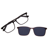 Lentes 2 En 1 Chilli Beans Cuadrado Gris/Gris