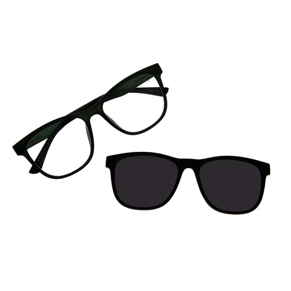 Lentes 2 En 1 Chilli Beans Cuadrado Gris/Verde