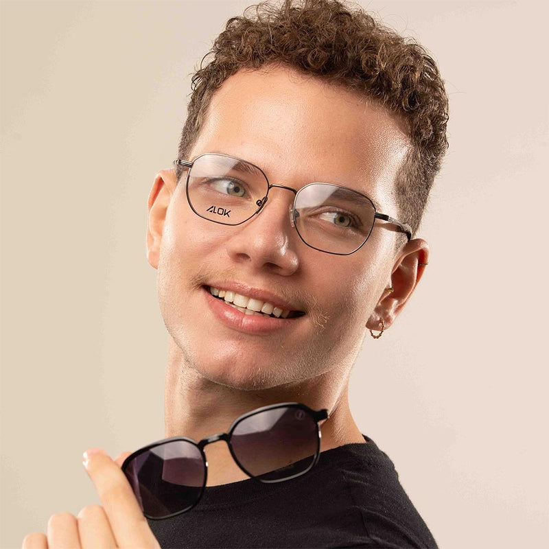 Lentes De Vista Alok Space Rave Cuadrado Polarizada Hombre