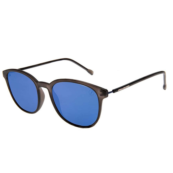 Lentes De Sol Chilli Beans Redondo Azul Espejado/Negro