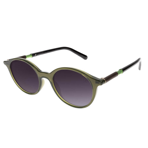Lentes De Sol New Retro Redondo Gradiente/Verde