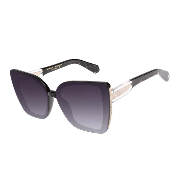 Lentes De Sol Yawanawa Cuadrado Gradiente/Negro