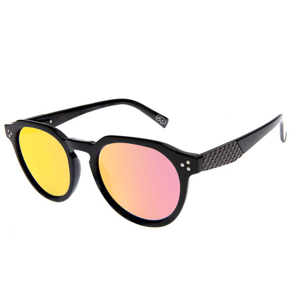 Lentes De Sol Sk8 Redondo Rojo Espejado/Negro