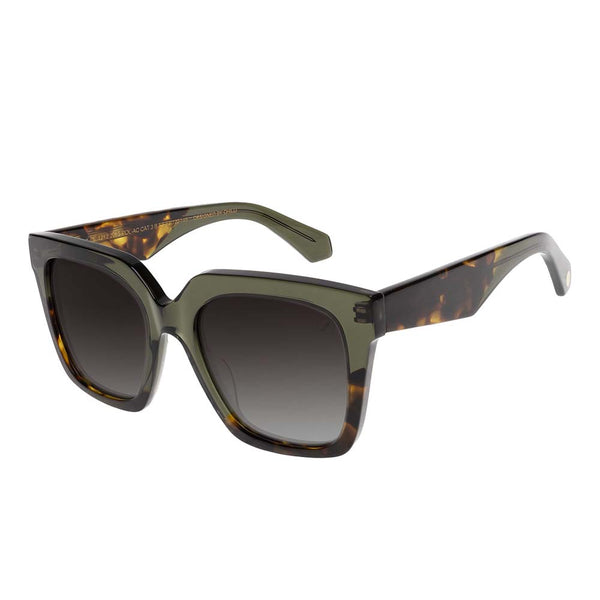 Lentes De Sol Premium Cuadrado Gradiente/Verde