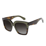 Lentes De Sol Premium Cuadrado Gradiente/Verde