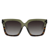 Lentes De Sol Premium Cuadrado Gradiente/Verde