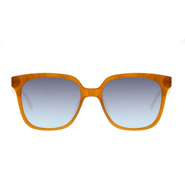 Lentes De Sol Yawanawa Cuadrado Gradiente Azul/Naranja
