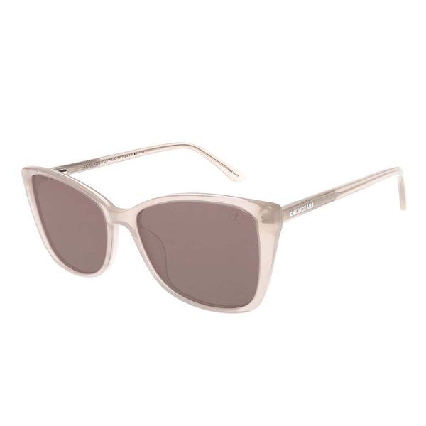 Lentes De Sol Otica Cuadrado Beis/Beis