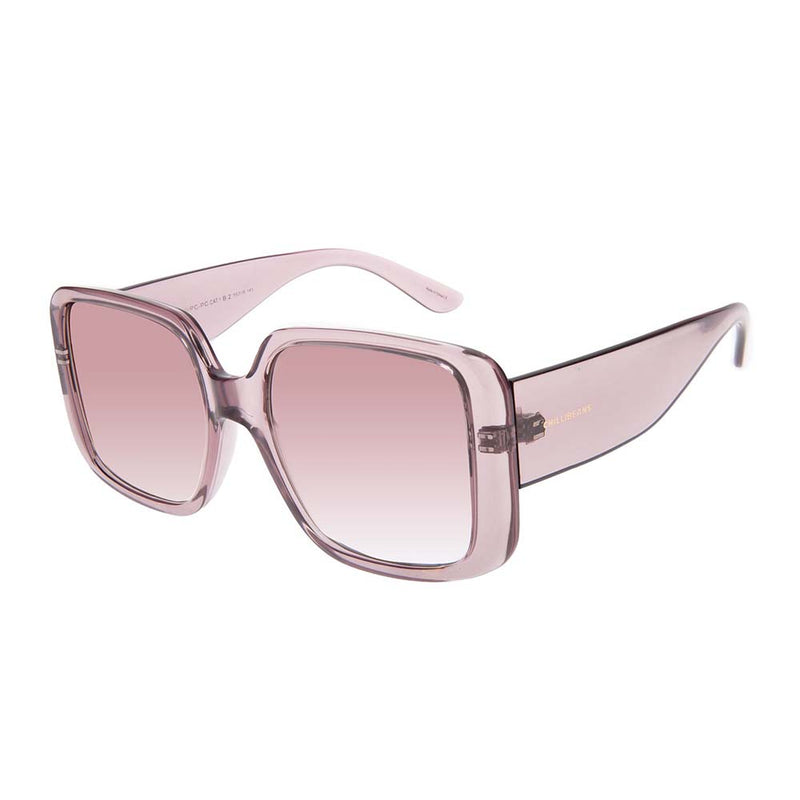 Lentes De Sol Otica Cuadrado Rose/Beis