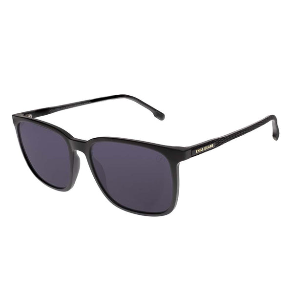 Lentes De Sol Otica Cuadrado Negro/Negro Hombre