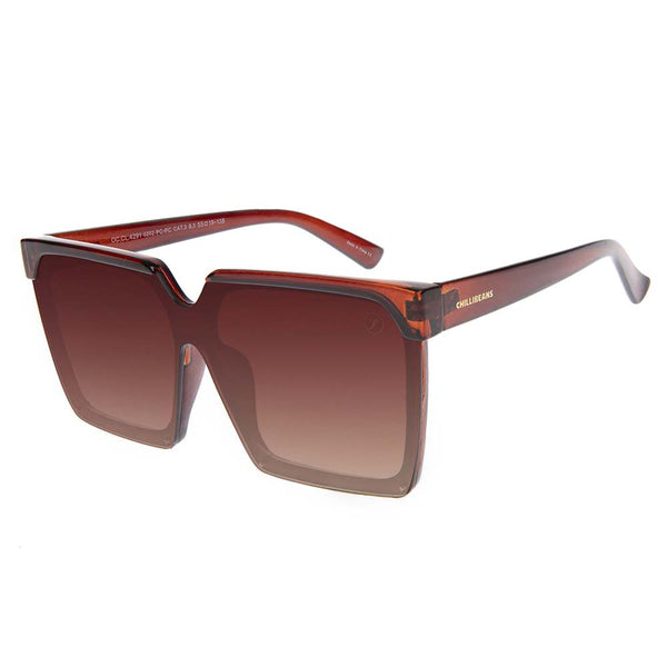 Lentes De Sol Otica Redondo Marrón/Marrón Mujer
