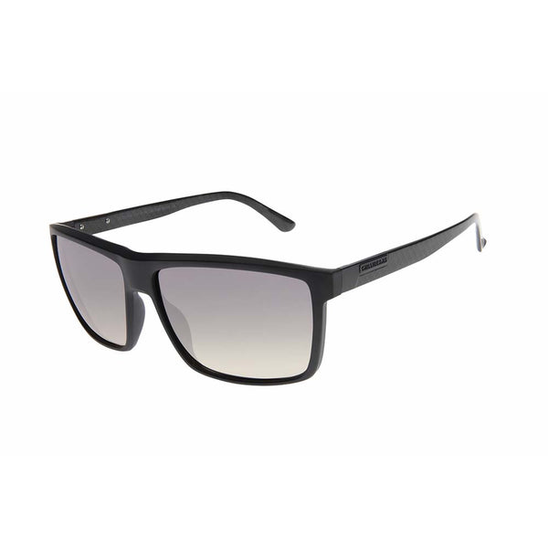 Lentes De Sol Fibra De Carbono Cuadrado Negro/Negro