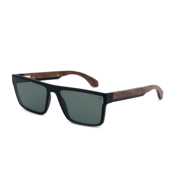 Lentes De Sol Bambu E Madeira Cuadrado Hombre