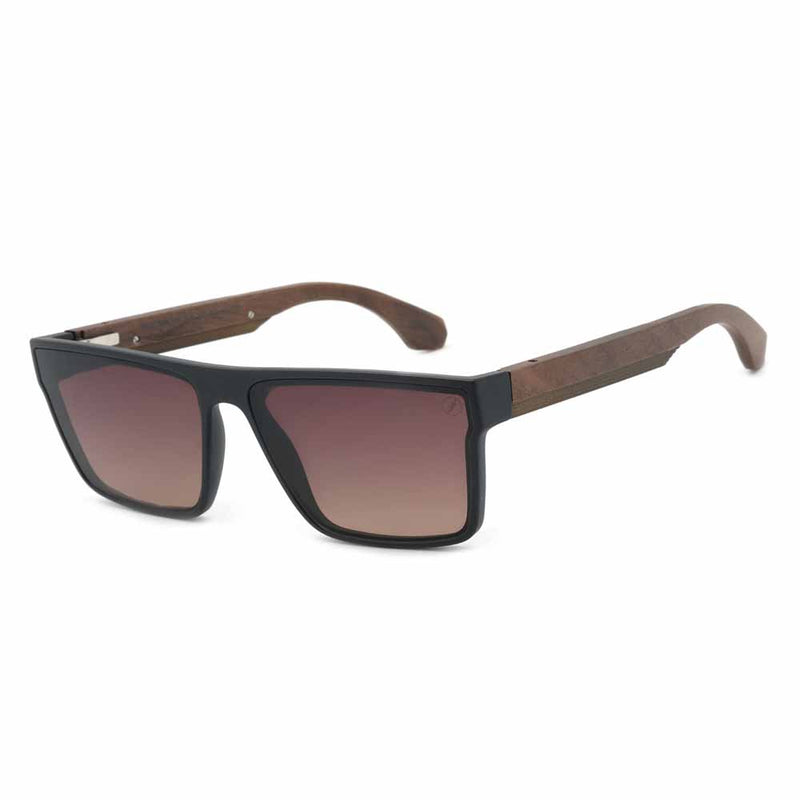 Lentes De Sol Bambu E Madeira Cuadrado - Unisex