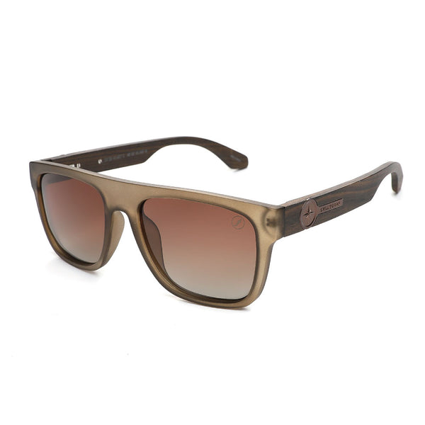 Lentes De Sol Bambu E Madeira Cuadrado Hombre