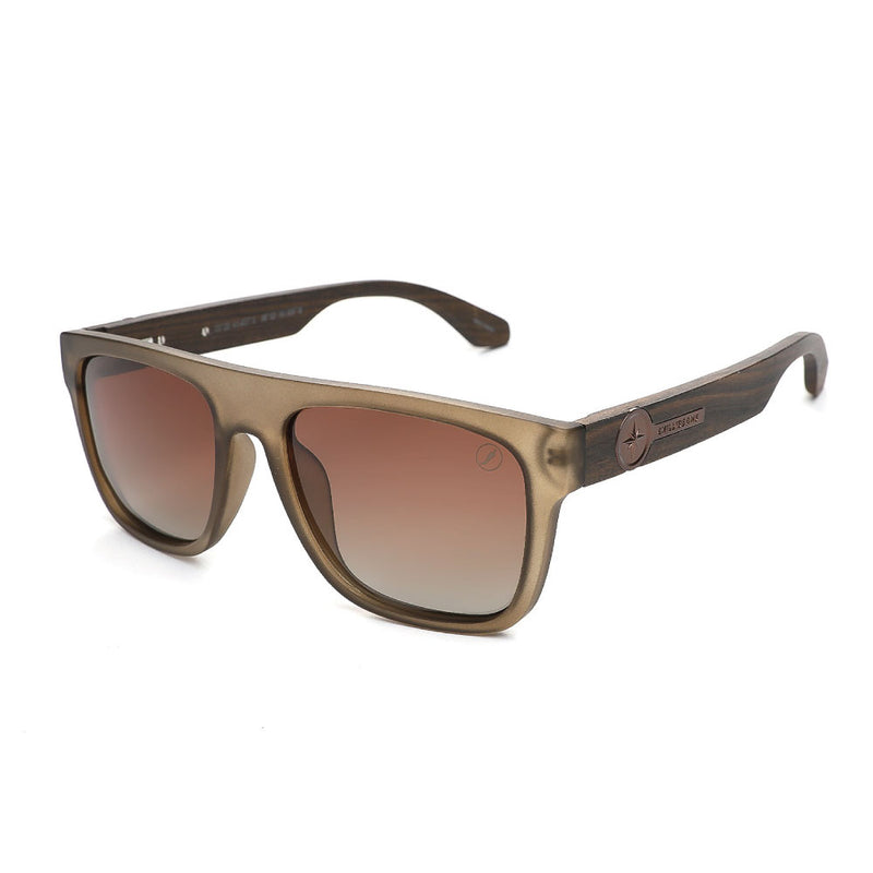 Lentes De Sol Bambu E Madeira Cuadrado Hombre