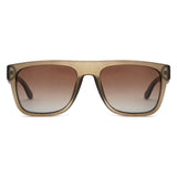 Lentes De Sol Bambu E Madeira Cuadrado Hombre