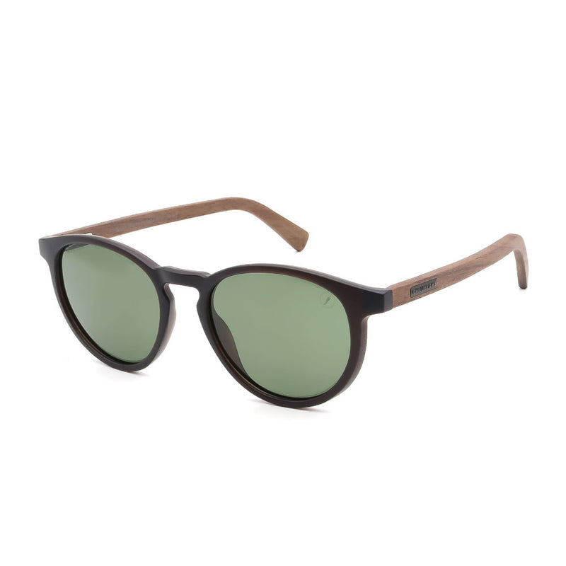 Lentes De Sol Bambu E Madeira Redondo Unisex