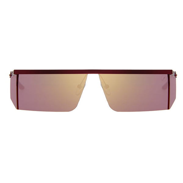 Lentes De Sol Brazillian Elements Cuadrado Rojo Espejado