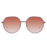 Lentes De Sol New Retro Redondo Amarillo/Marrón