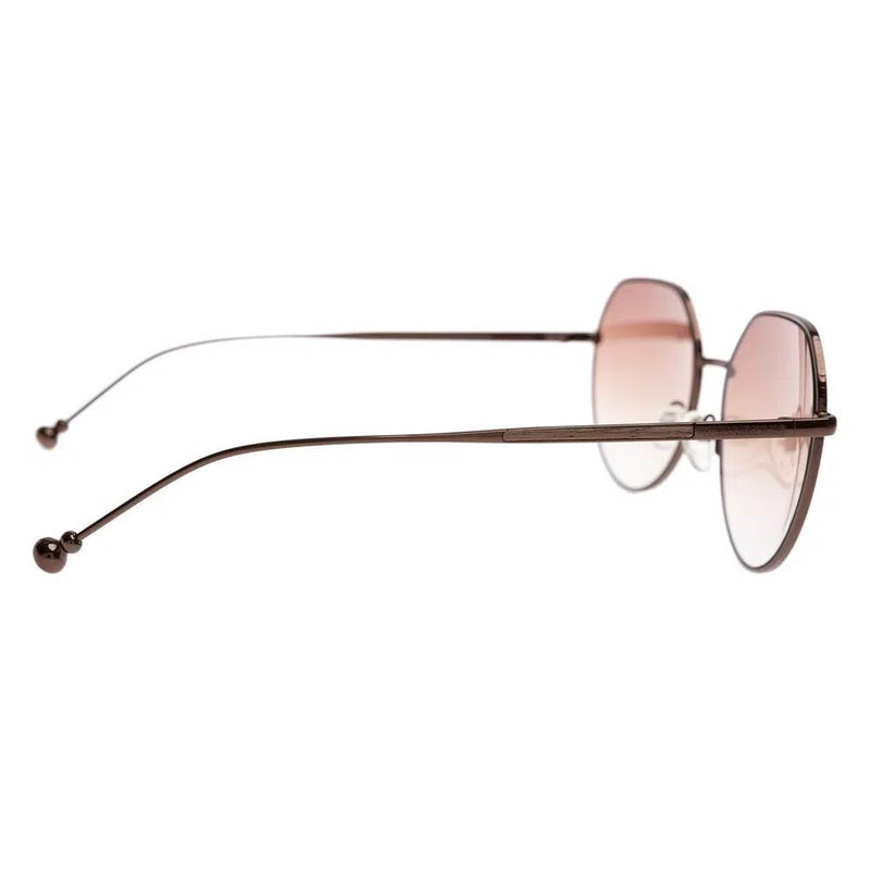 Lentes De Sol New Retro Redondo Amarillo/Marrón