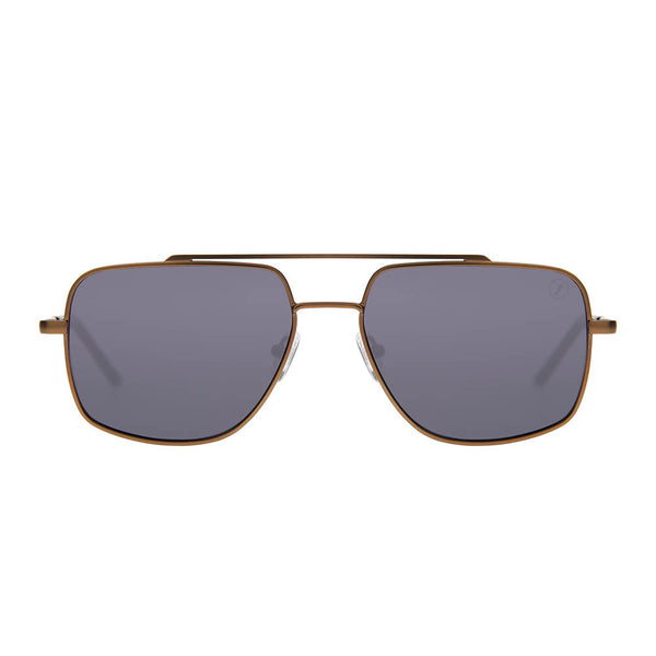 Lentes De Sol New Retro Ejecutivo Negro/Marrón