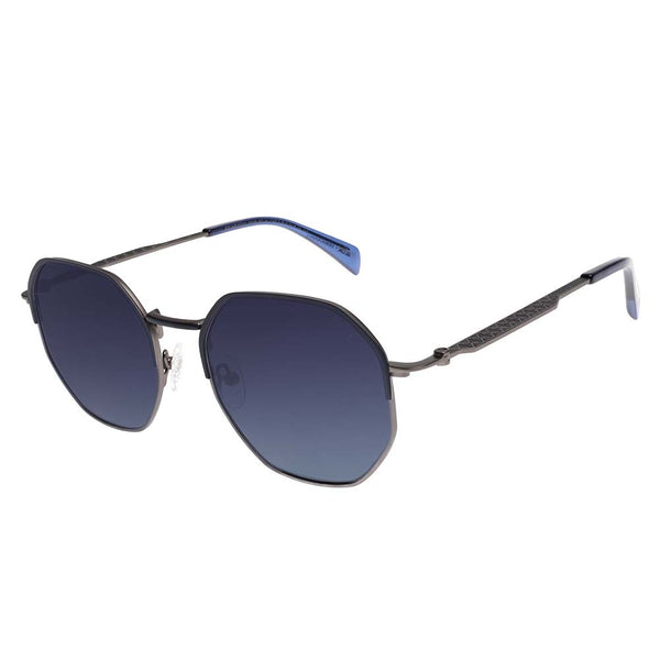 Lentes De Sol Yawanawa Redondo Gradiente Azul/Azul