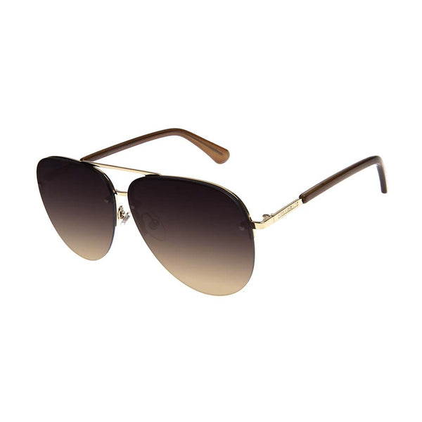 Lentes De Sol Otica Aviador Gradiente Marón/Dorado Mujer