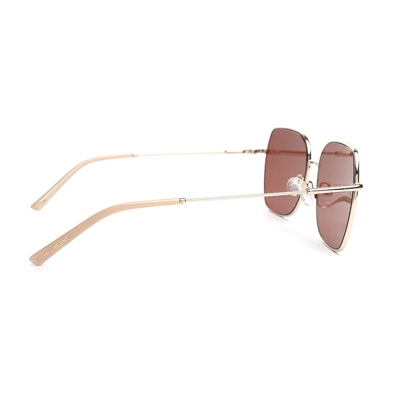 Lentes de sol Ouro Redondo