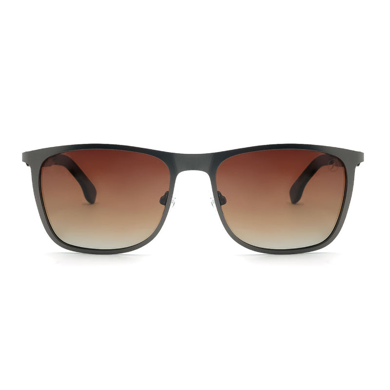 Lentes De Sol Bambu E Madeira Cuadrado Hombre
