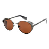 Lentes de sol De Acero Inoxidable Redondo Flap