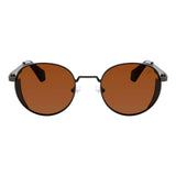 Lentes de sol De Acero Inoxidable Redondo Flap