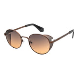 Lentes de sol De Acero Inoxidable Redondo Flap