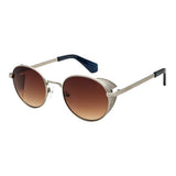 Lentes de sol De Acero Inoxidable Redondo Flap